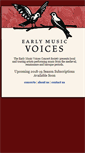 Mobile Screenshot of earlymusicvoices.ca